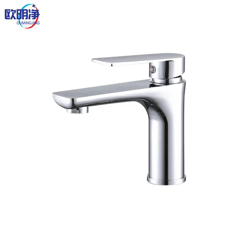 欧明净 全铜洗手盆冷热水龙头 单孔 个