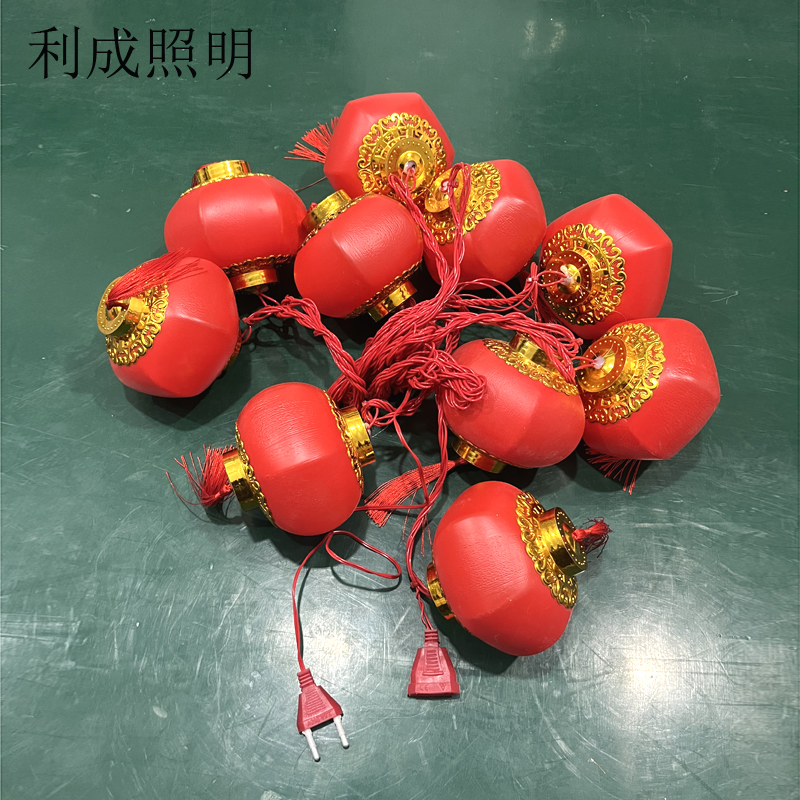利成照明 LED灯笼串 10米10灯 八角灯笼款高清大图