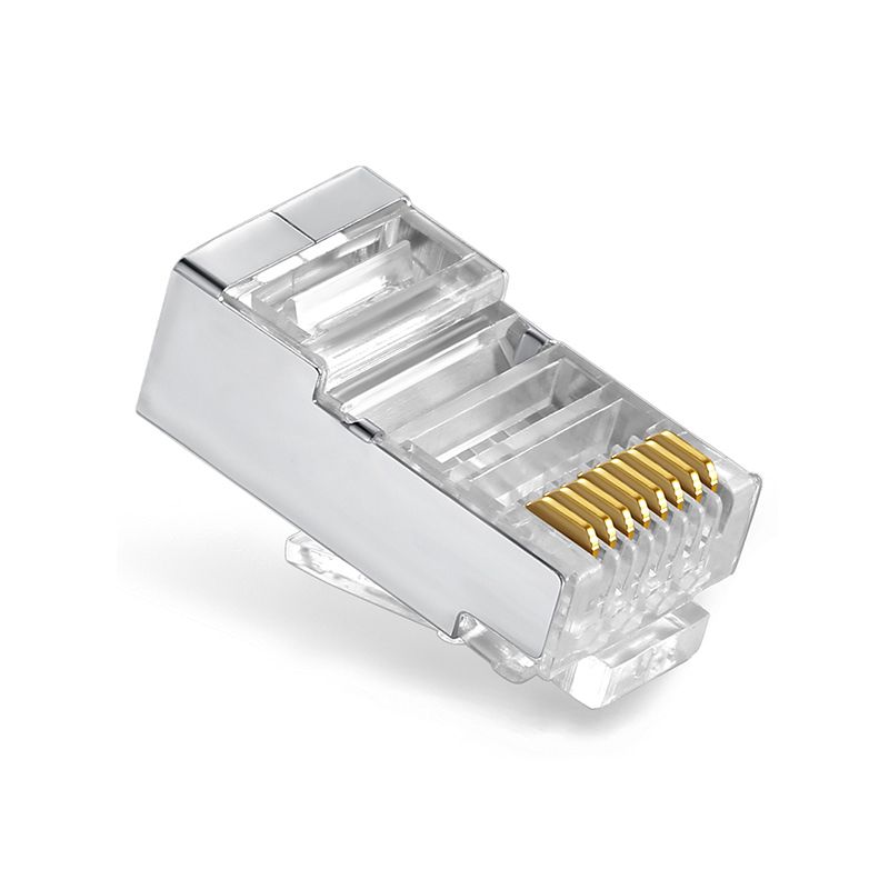 胜为(shengwei)RC-6050 50个/盒 六类金属屏蔽RJ45镀金8芯网络水晶头(计价单位:盒)透明