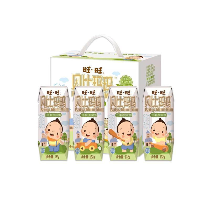 旺旺贝比玛玛风味发酵乳营养早餐学生酸奶冲调整箱132g*12瓶