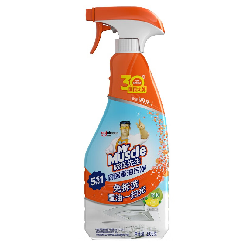 茶花 威猛先生厨房重油污净清爽柠檬500g整箱[12瓶] 威猛先生高清大图