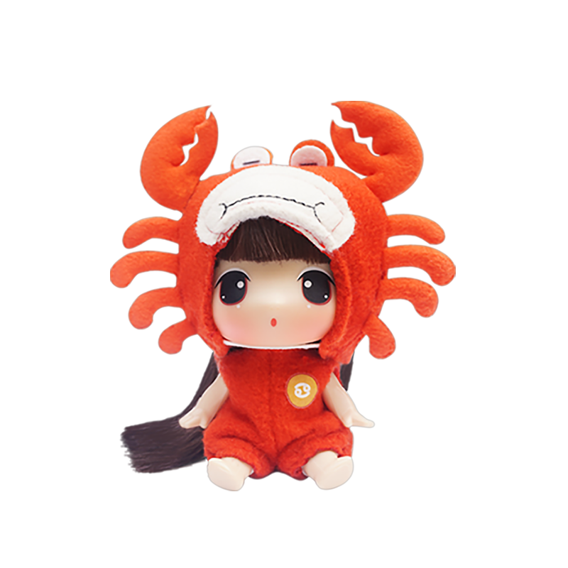 女孩男孩玩具精美礼物冬己9cm十二星座娃娃巨蟹座fde0904