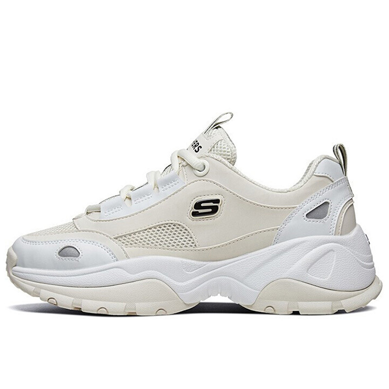 Skechers斯凯奇女鞋复古小白鞋女休闲网面运动鞋88888333