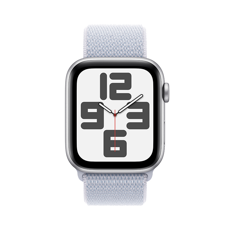 MXFD3CH/B Apple Watch SE GPS 44 毫米银色铝金属表壳 青云色回环式运动表带