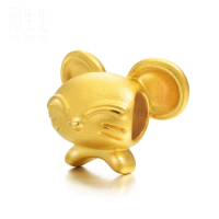 佐喜佑福 足金Charme黄金手链本命年生肖鼠项链吊坠女金重约1.50g ZXSXSYFA101f