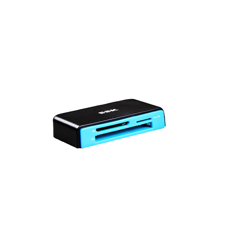 SSK 多功能合一读卡器 USB3.0高速读写 支持TF/SD/CF等手机卡相机卡 SCRM330