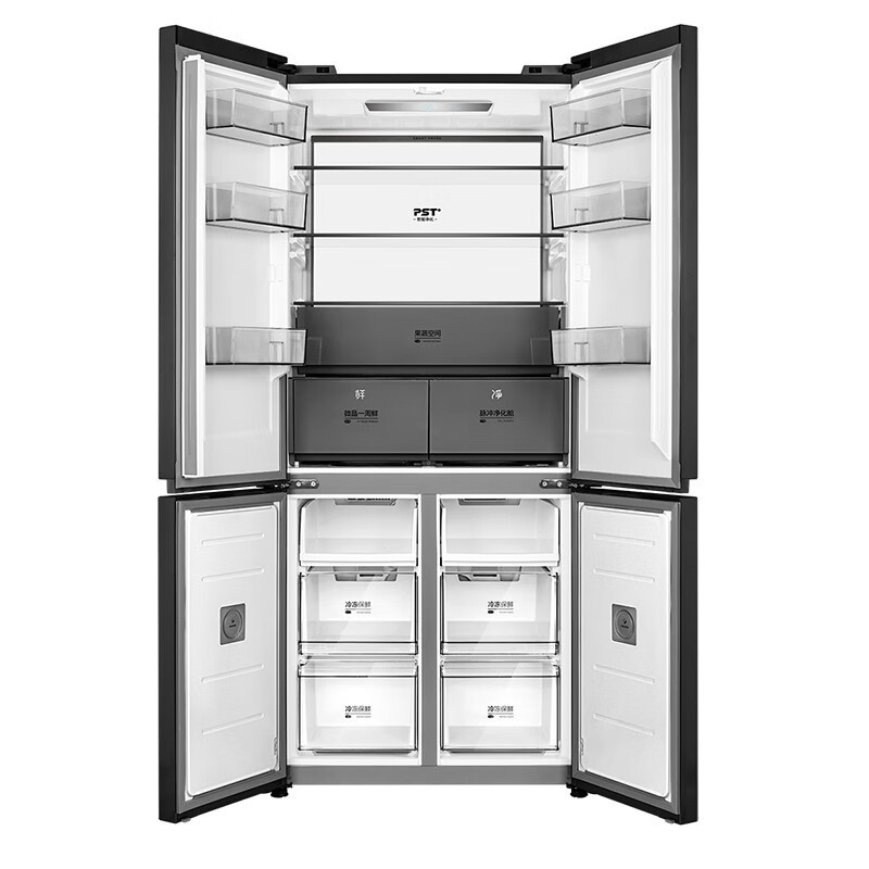 美的(Midea)冰箱527升十字四门微晶一周鲜净味除菌家用电冰箱 BCD-527WSGPZMA