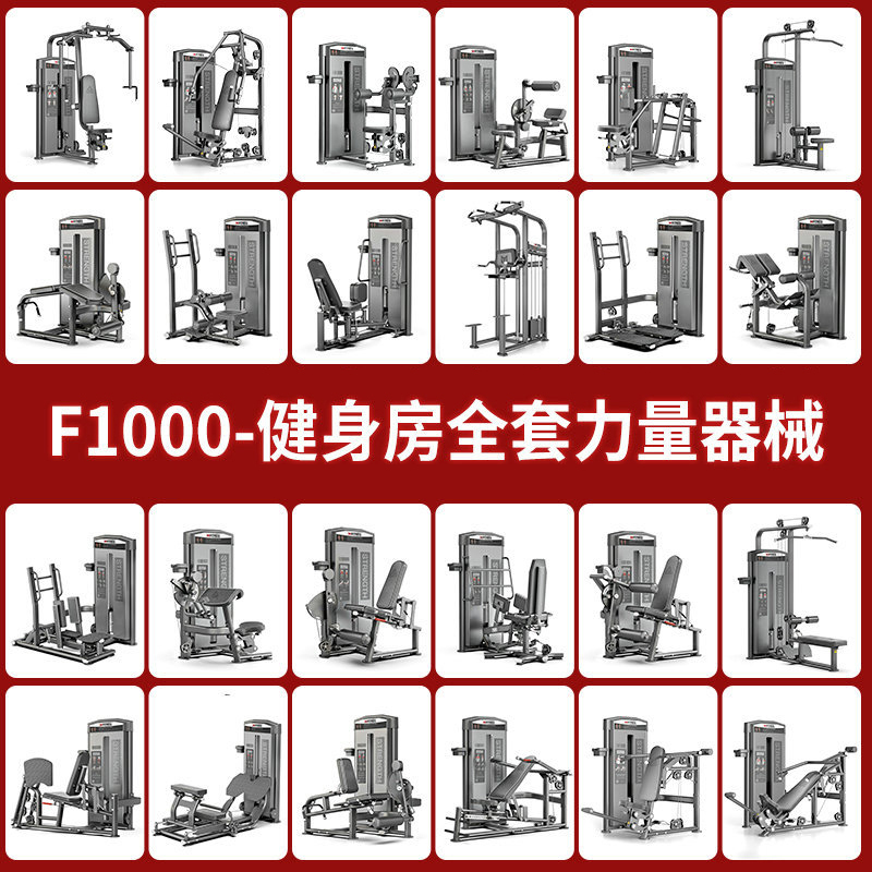 亿迈商用必确力量器械坐式推胸器仰卧举肩高低拉背健身房器材-F1072背部伸展机高清大图