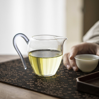 領藝 高端玻璃公道杯功夫茶具配件可电陶炉/蜡烛加热茶海分茶器匀杯