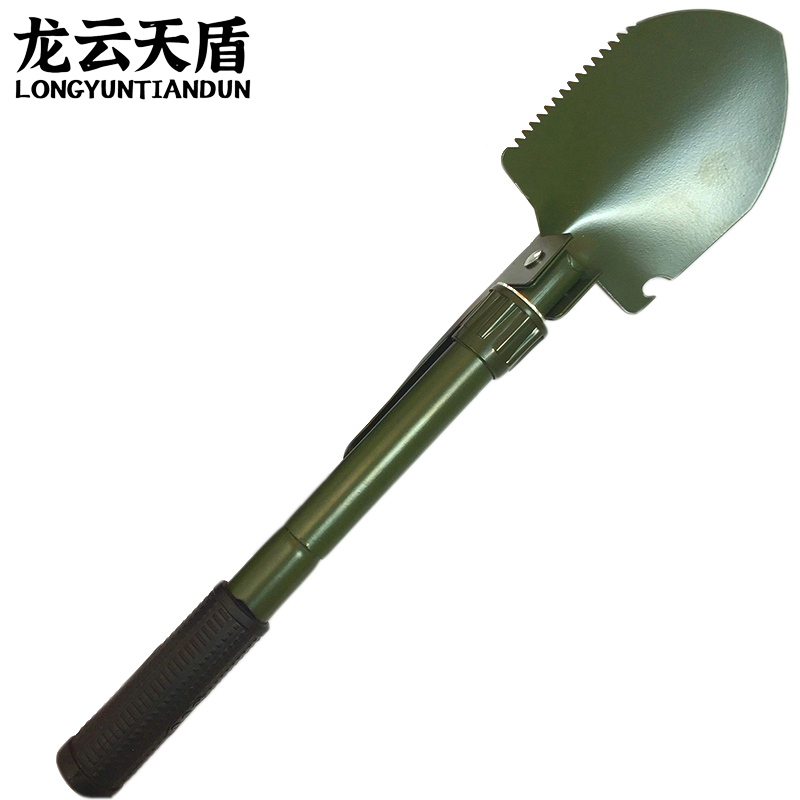 龙云天盾工兵铲兵工铲子折叠式多功能户外锹迷你车载装备钓鱼铁锹锰钢高清大图