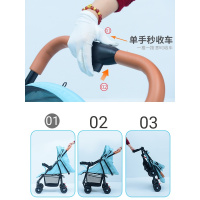 华婴轻便婴儿推车高景观易折叠车可坐可躺单手收车一键收车婴儿车