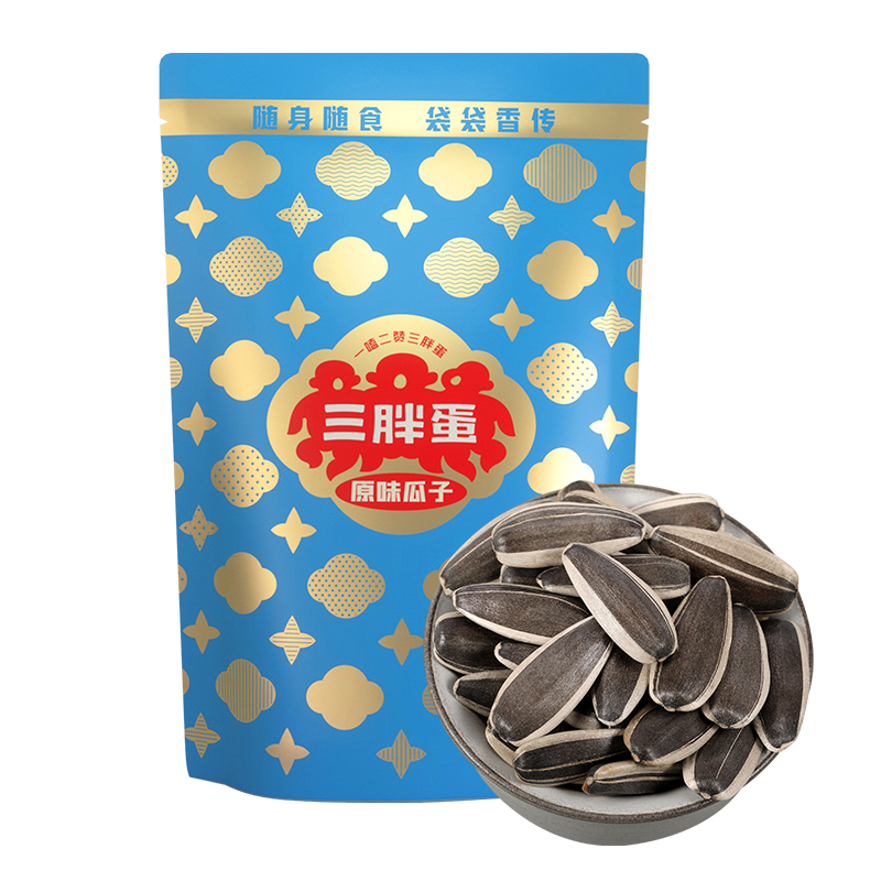 三胖蛋 原味瓜子90g 内蒙特产坚果炒货休闲零食葵花籽袋装