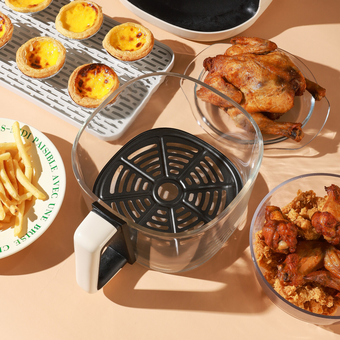 厨创妈咪 KITCHEN MOMMY家用360度可视食物空气炸锅4LKT-KZ-400D高清大图