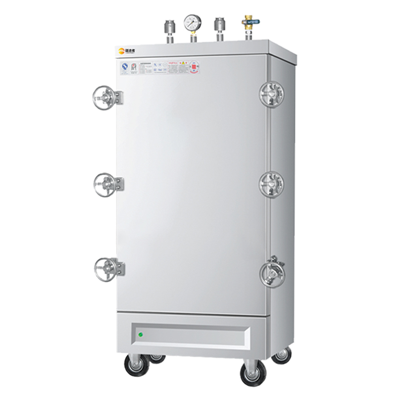 疆途者 商用电蒸箱蒸饭车单门12盘高原款电蒸饭柜 380V 12kW SJTZ-S1DC-8012高清大图