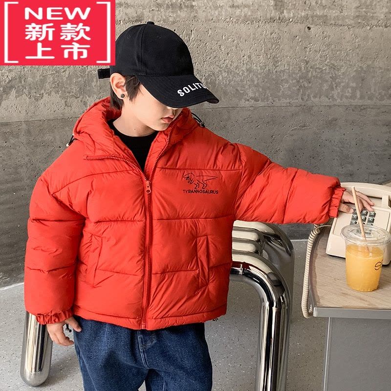 可莉允童装 儿童棉服2022新款男童冬装加厚保暖棉衣冬季洋气外套图片