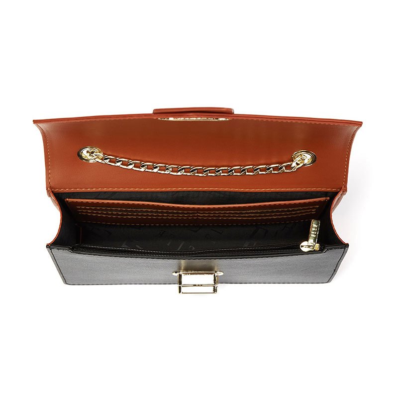 elle 五金锁扣时尚单肩链条斜挎包gh162p90225