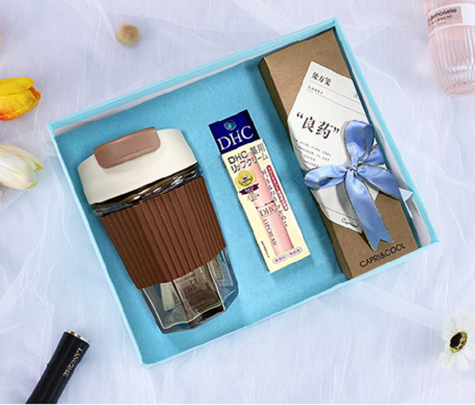 缤纷双饮杯350ml(个)+DHC唇膏1.5g(个)+精油无火香薰(瓶)女神节礼物