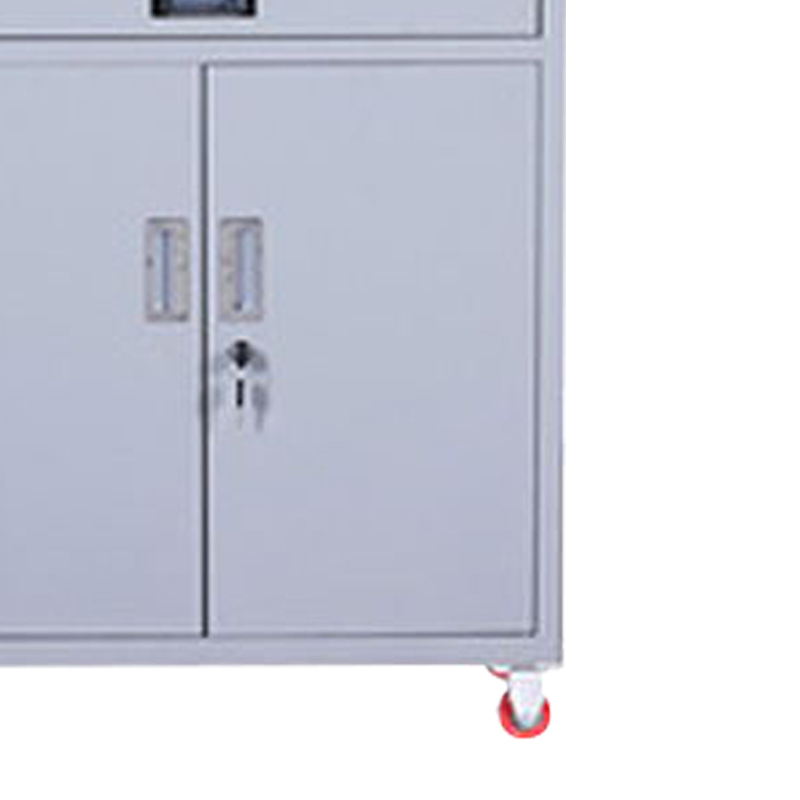 湘渭工具柜加厚铁皮储物柜工厂车间用带抽屉汽修多功能收纳柜灰白色一斗小柜含轮子
