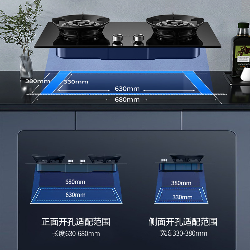 法迪欧(Fardior)台嵌两用燃气灶JZT-2B301钢化玻璃面板 天然气 5.0千瓦大火力