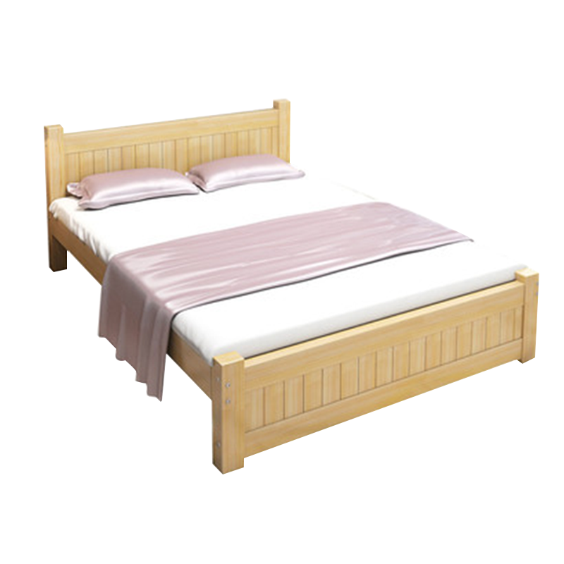 匡大床实木框架床宿舍接待床10米床10cm棕垫床头柜1kdmcqt1210