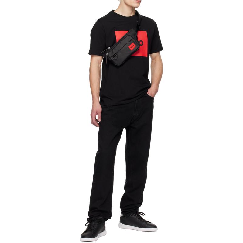 Hugo boss印花图案短袖T恤圆领休闲男式日常穿搭高清大图