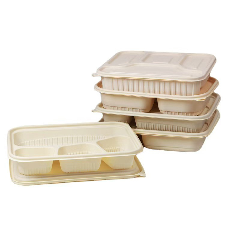 一次性可降解餐盒 环保打包盒 600ml 300套/箱高清大图