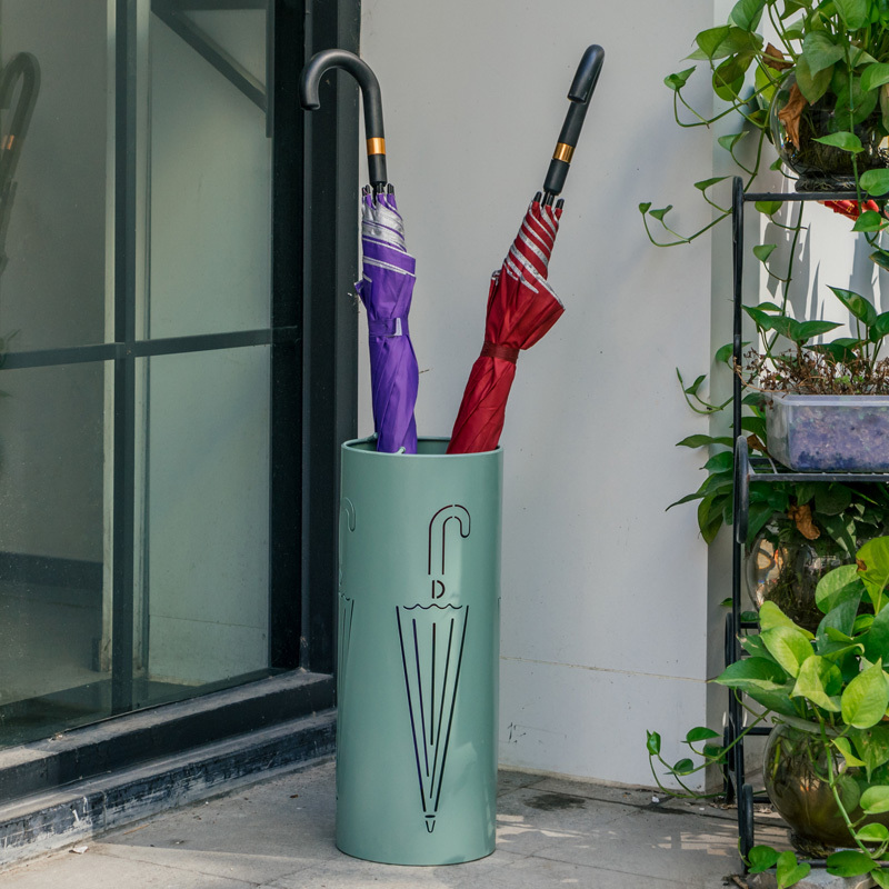 北欧创闪电客意金属雨伞架家用厅雨伞桶防水雨伞收纳架激光刻