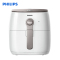飞利浦(Philips)空气炸锅 家用无油智能电炸锅多功能薯条机大容量 HD9627/21多用途锅附带煎鱼盘烤架