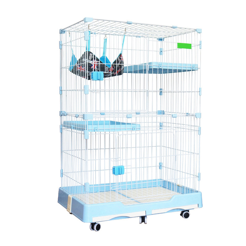 送10件套 猫舍猫笼子猫别墅大型二三层猫咪笼子家用猫围栏用品高清大图