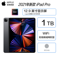 2021年新品 苹果 Apple iPad Pro 12.9英寸平板电脑 1TB WLAN版 深空灰色 M1芯片 MHNM3 海外版