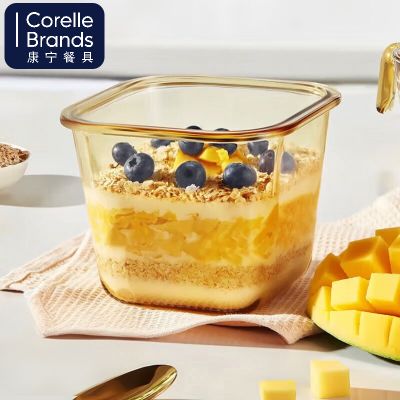 康宁餐具 EKCO玻璃保鲜盒900ML 马卡龙绿色