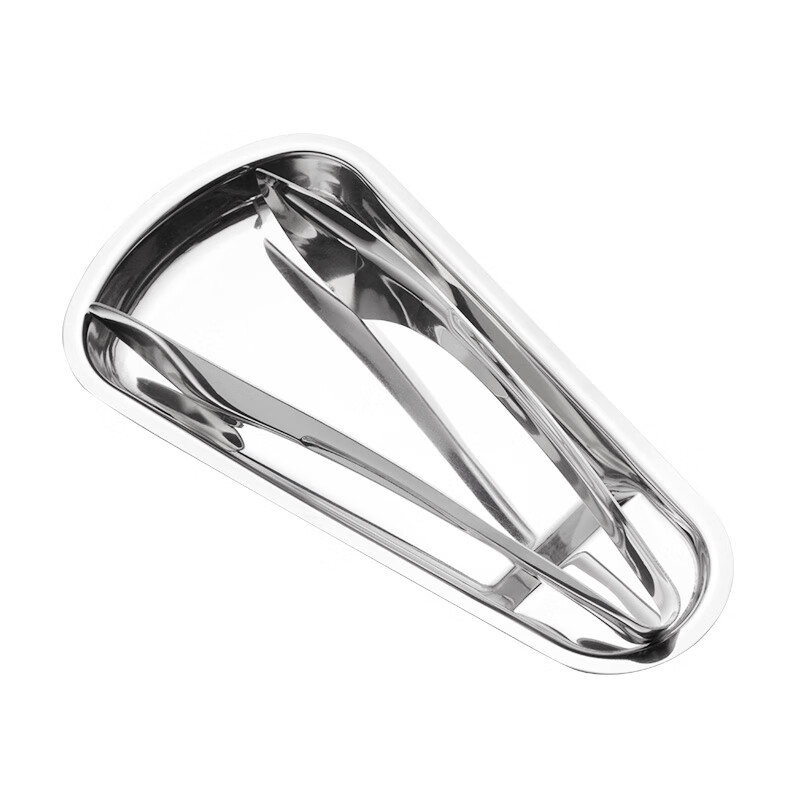 新力士自助餐无牙弧形不锈钢食物夹MBT201高清大图