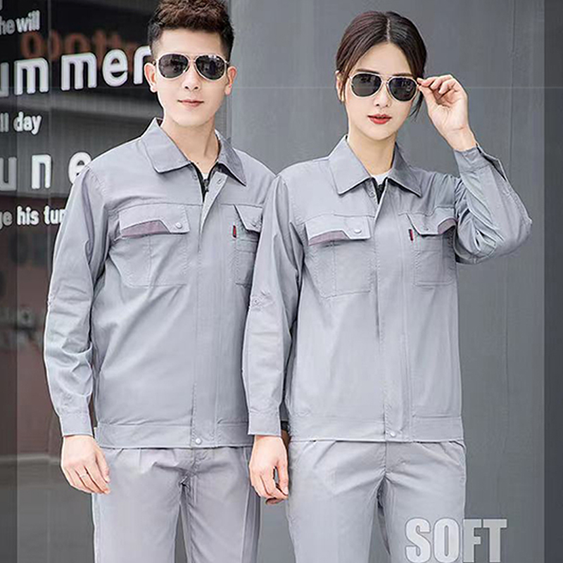 天鸣 防静电夏季长袖工作服 S-4XL 套高清大图