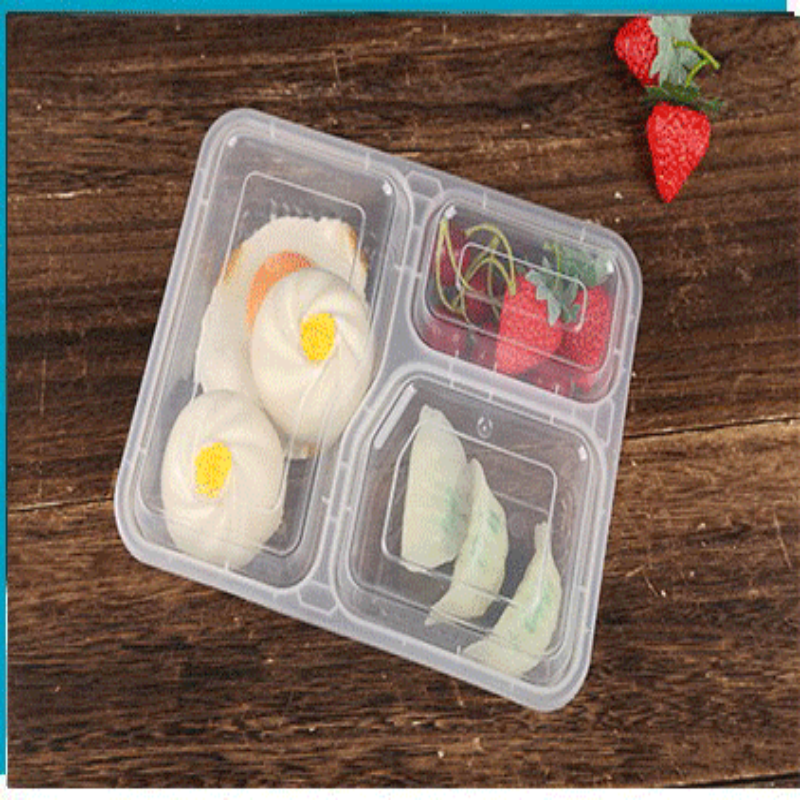 鸿泽一次性餐盒三格 箱高清大图