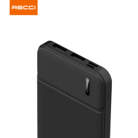 锐思Recci RPB-N16 黑色双USB移动电源10000毫安时Type-C\/Micro输入通用手机充电宝