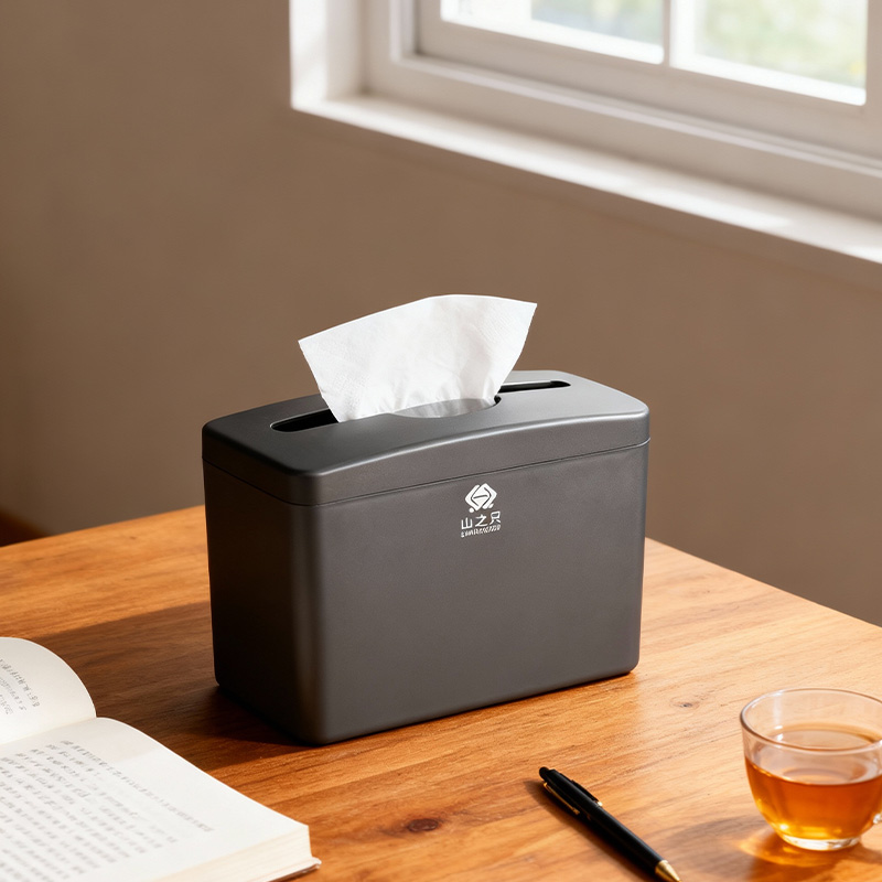 山之只 桌面台纸巾盒 14*32*21.8cm 个高清大图