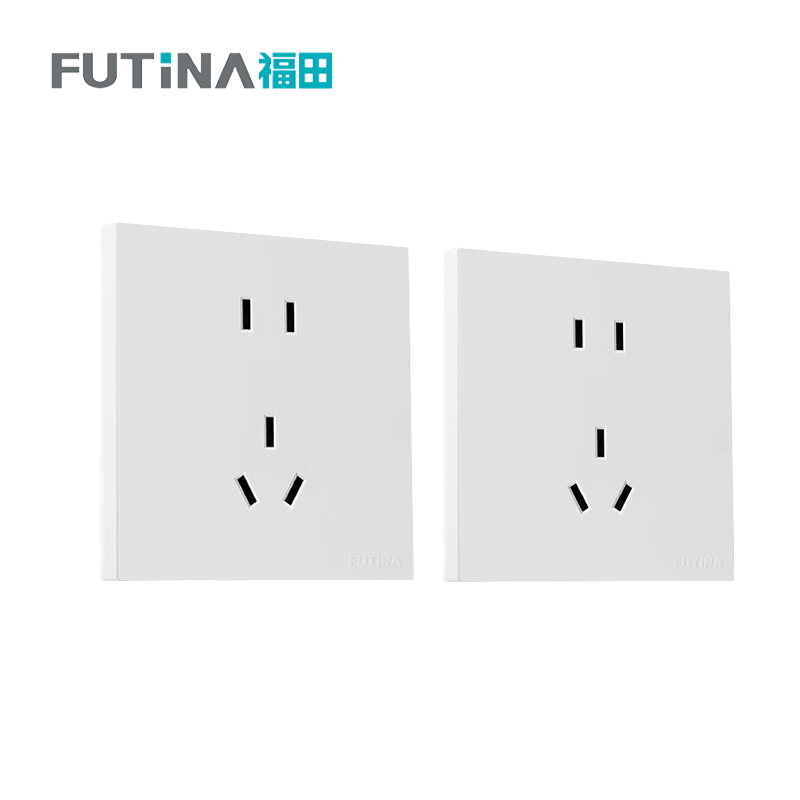 福田 插座 大面板家用墙壁插座面板 5孔10A 单位:个高清大图