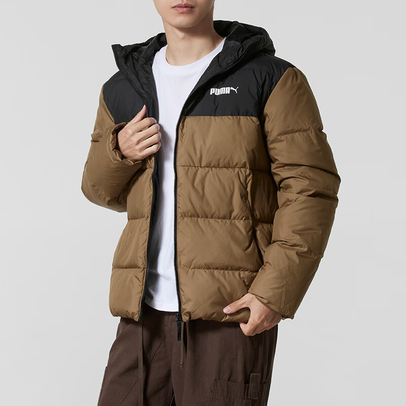 彪马(PUMA)羽绒服男装新款保暖上衣连帽防风运动羽绒外套防寒休闲服692811-02 ZP高清大图