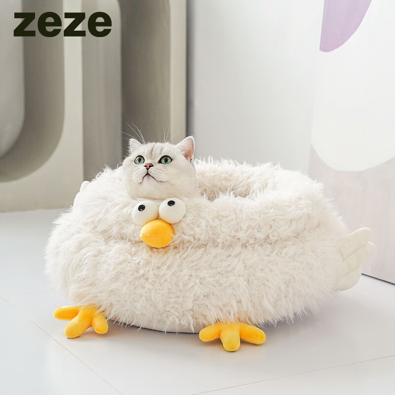 zeze宠物逗猫棒激光逗猫玩具互动发光带铃铛耐咬设计趣味训练猫咪解闷神器ZEZE咕咕小鸡宠物床Z1B00081高清大图