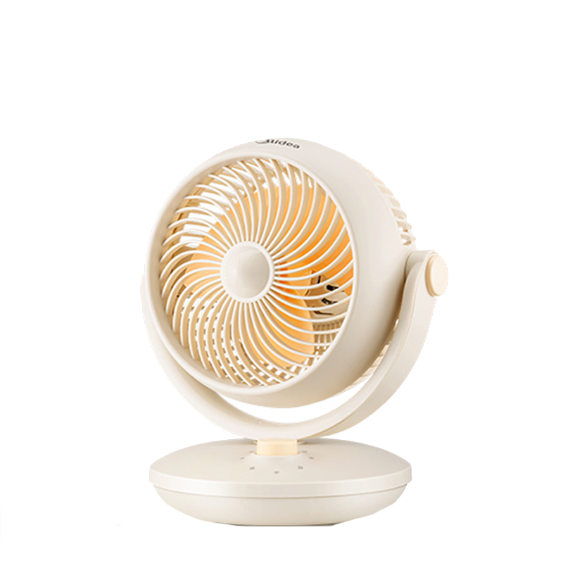 美的(Midea)电风扇家用轻音低噪空气循环扇小型摇头空调办公室落地扇宿舍小台扇GAF18AD 暖心橙高清大图