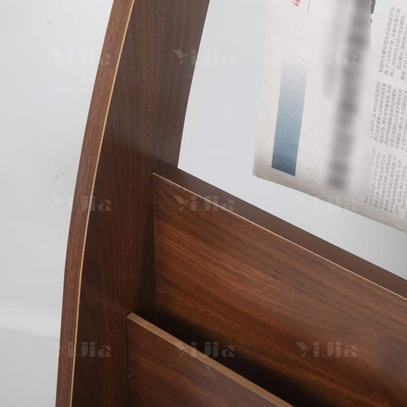 翌嘉 YJ4052905木质报刊架报纸架书报杂志置物架收纳架落地展示架高清大图
