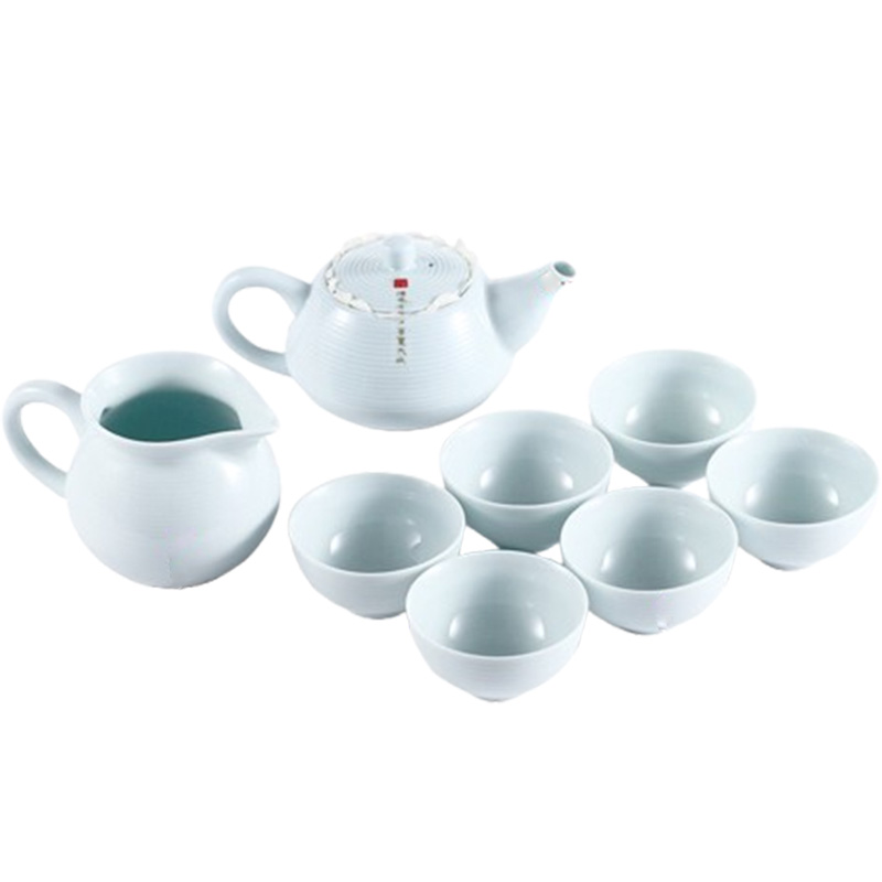 水宜生水瓷茶具套装简约高级雅致古韵家用泡茶养生C802