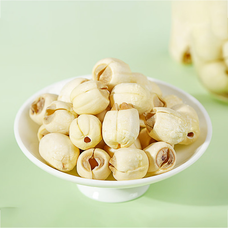 绿帝莲子粒大饱满自然莲香粉糯爽口大小均匀通心通透久煮不散230g高清大图