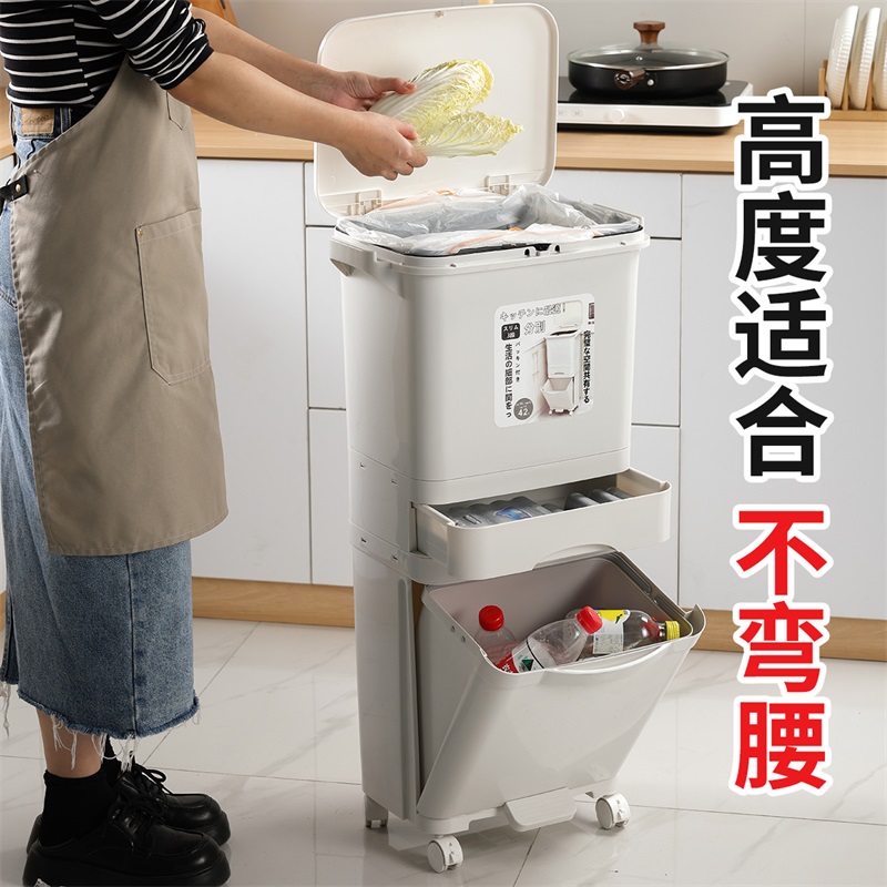 JEKO&JKEO 38L+42L 单内桶双内桶分类垃圾桶 JH-7023高清大图