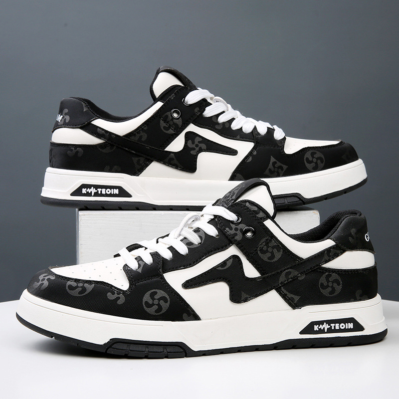 欧洲站潮鞋子男生运动休闲鞋时尚小白鞋男士真皮轻底空军一号板鞋