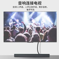 晶华 数字光纤音频线 机顶盒电视机DVD投影仪功放机家庭影院音箱方口多声道音响连接线 黑色合金款 3米A530H
