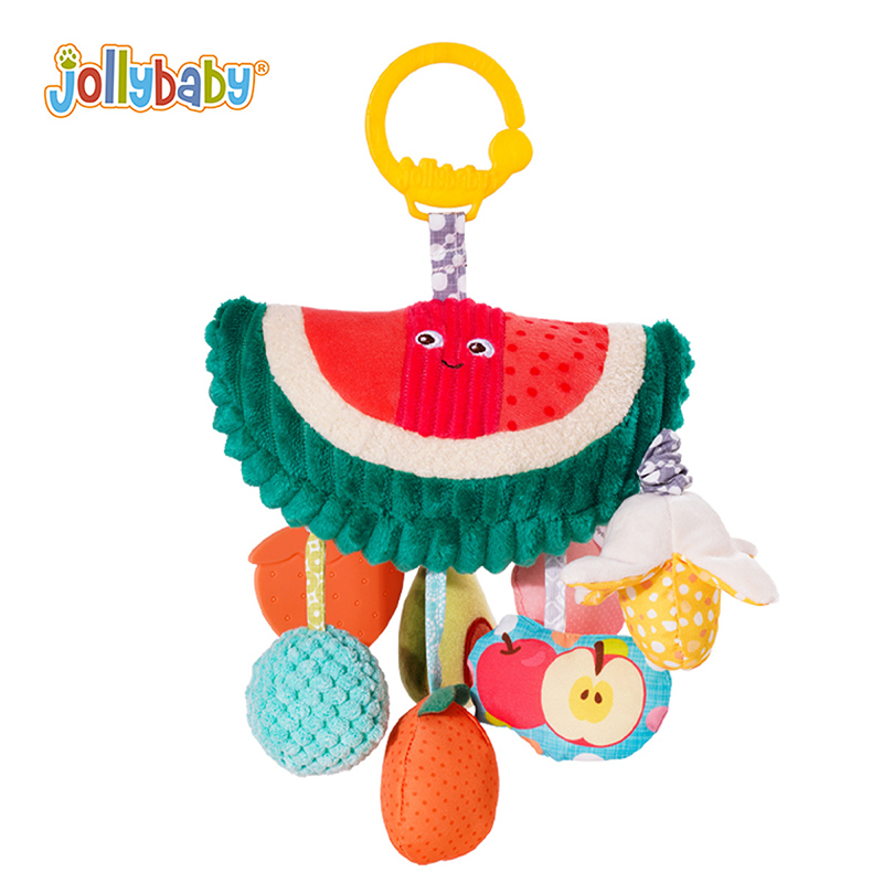 jollybaby婴儿推车玩具挂件床铃摇铃安全座椅1岁宝宝车载西瓜1663高清大图