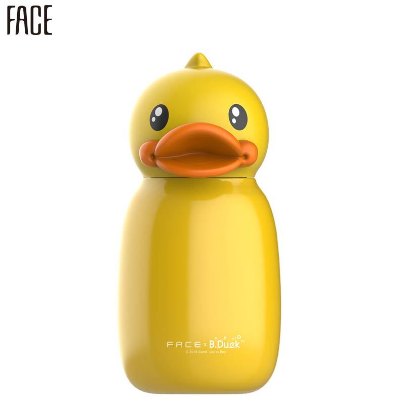 Face保温杯 BD-V1HS黄色小黄鸭 330ml 316不锈钢内胆 三重保温可爱立体表情杯盖 男女通用迷你保温杯子