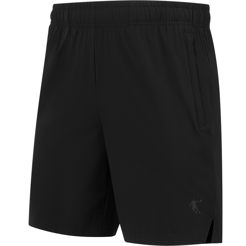 乔丹 男款梭织短裤速干透气运动裤KNK33251148S黑色高清大图