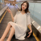 迪鲁奥(DILUAO)孕妇装2021夏季新款韩版显瘦娃娃领超仙褶皱连衣裙孕妇裙夏装